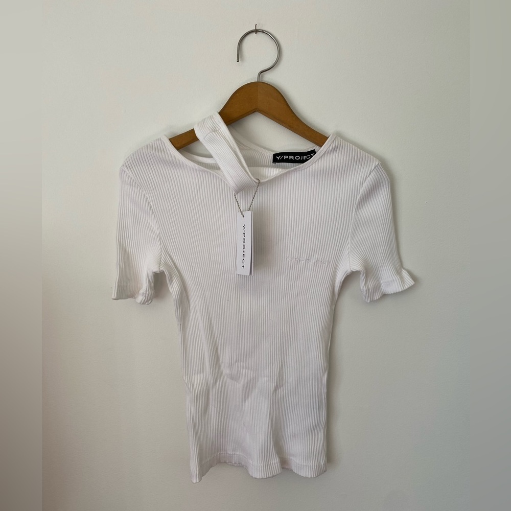 NWT Y/PROJECT Cut-Out Ribbed T-Shirt